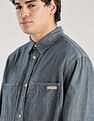 Calvin Klein Jeans Solid Relaxed-Fit Denim Woven Shirt