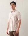 Arrow Sport Grid Tattersall Checked Regular Fit Shirt