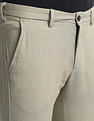 Arrow Sports Cotton Linen Mid Rise Trousers