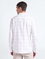 Flying Machine Windowpane Check Cotton Shirt