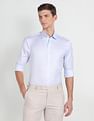 Arrow Patterned Dobby Cotton Shirt