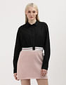 Tommy Hilfiger Crop Logo Taping Cotton Shirt