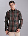 Tommy Hilfiger Checked Regular Fit Plain Woven Shirt
