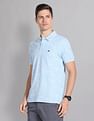 AD by Arvind Floral Print Cotton Polo Shirt