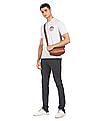 Aeropostale Men White Pique Solid Polo Shirt