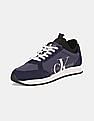 Calvin Klein Men Medieval Blue Jemmy Tonal Panel Lace Up Sneakers