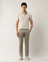 Arrow Sport Dobby Slim Fit Solid Chinos