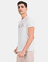 Calvin Klein Men White Slim Fit Brand Logo T-Shirt