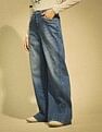 Flying Machine Women K-Street X High Rise Baggy Fit Tinted Jeans