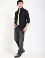 Tommy Hilfiger Solid Regular Fit Plain Woven Shirt