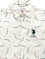 U.S. Polo Assn. Kids Boys Brand Print Cotton Shirt