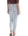 Aeropostale Mid Rise Embroidered Boyfriend Jeans
