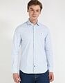 Tommy Hilfiger Checks Slim-Fit Poplin Woven Shirt