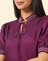 U.S. Polo Assn. Women Ruffle Neck Solid Top
