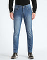 Flying Machine Stone Wash Slash Slim Tapered Fit Jeans