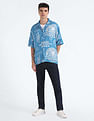 Flying Machine Graphic Print Oversized Shirt