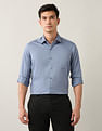 Arrow Solid Manhattan Slim Fit Autopress Shirt
