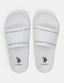 U.S. Polo Assn. Men Brand Print Non-Skid Lightweight Wode Slides