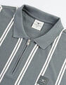 Flying Machine Vertical Stripe Pure Cotton Polo Shirt