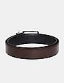 U.S. Polo Assn. Black And Brown Metallic Buckle Reversible Belt