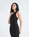 Calvin Klein Jeans Zip Up Elongated Rib Knit Dress
