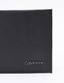 Calvin Klein Solid Black Leather Bi-Fold Wallet