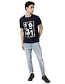 AD by Arvind Crew Neck Graphic Print Cotton T-Shirt