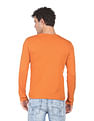 Flying Machine Long Sleeve Cotton Heathered T-Shirt