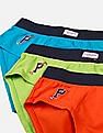 USPA Innerwear Boys Solid Cotton Spandex IKBA Briefs - Pack Of 3