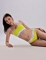 Calvin Klein Underwear Womens Green Solid Panties
