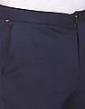 Tommy Hilfiger Men Navy Mid Rise Bleeker Slim Fit Casual Knit Pants