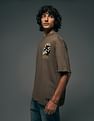 Flying Machine Street Vibe Tropical Back Printed Oversized T-shirt