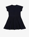 Tommy Hilfiger Kids Girls Cotton Crew Neck A-Line Dress