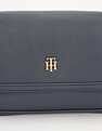 Tommy Hilfiger Solid Blue Pu Sling Bag