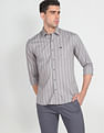 Arrow Sports Vertical Stripe Manhattan Slim Fit Shirt