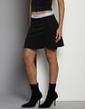 Tommy Hilfiger Brand Tape Viscose Mini Skirt