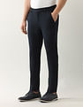 Arrow Sport Solid Mid Rise Autoflex Trousers