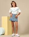 U.S. Polo Assn. Kids Girls Denim Pleated Skorts