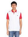 AD by Arvind Cotton Colour Block Polo Shirt