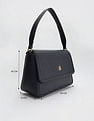 Tommy Hilfiger Solid Blue Pu Hand Bag