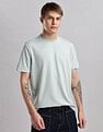 Calvin Klein Jeans Mens Blue Solid T-Shirts