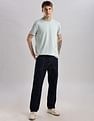 Calvin Klein Jeans Mens Blue Solid T-Shirts