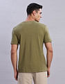 Tommy Hilfiger Mens Green Solid T-Shirt