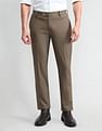 Arrow Regular Fit Solid Trousers