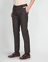 Arrow Hudson Tailored Regular Fit Dobby Formal Trousers