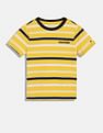 Tommy Hilfiger Boys Yellow Horizontal Striped T-Shirt
