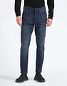 Flying Machine Stone Wash Slash Slim Tapered Fit Jeans