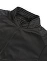 Flying Machine Solid Zip Up Panelled Polyester Jacket