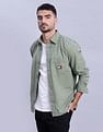 Tommy Hilfiger Solid Oversized-Fit Woven Shirts