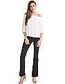 GAP Women White Drapey Off-Shoulder Modal Top